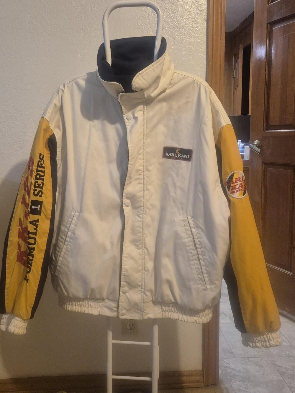 Vintage Karl Kani KJ23 Reversible Racing Jacket Formula 1 Hip Hop 90s Large